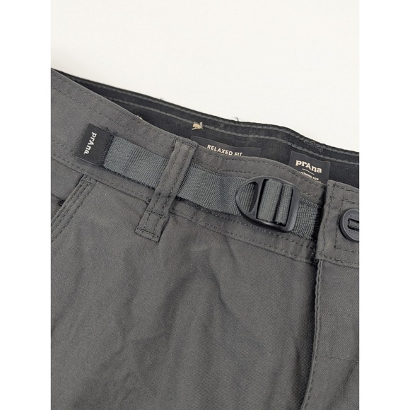 Prana Stretch Zion Straight Pants Hiking Belt Roll Snap Up - Picture 6 of 11